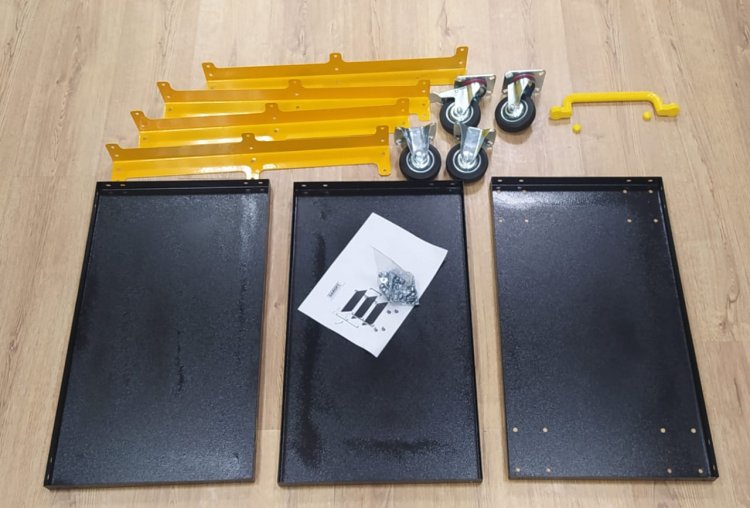 gt3.yell Инструментальная тележка GAROPT, три полки, cерия "No boxes", Желтая gt3.yell Инструментальная тележка GAROPT, три полки, cерия "No boxes", Желтая