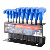 Набор ключей 6-гранных Т-образных 11пр.(2, 2.5, 3, 3.5,  4, 4.5, 5, 5.5, 6, 8, 10мм)