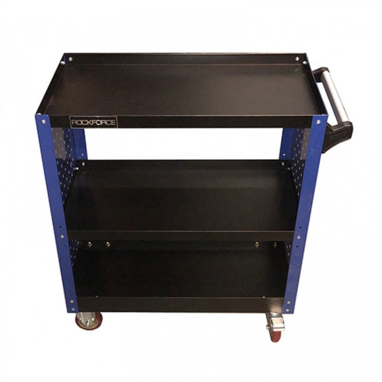 Тележка инструментальная 3-х полочная с перфорациями (800х420х930мм; полки:800х420х40мм-2шт,800х420х80мм; перфорации:420х800мм; в к-те 10 крючков)