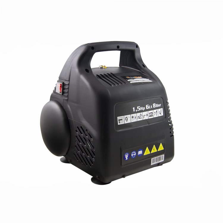 Безмасляный коаксиальный компрессор AERO 180/6 - безмасляный, 1,1кВт, 180л/мин, бак 6л (арт. 5716) Безмасляный коаксиальный компрессор AERO 180/6 - безмасляный, 1,1кВт, 180л/мин, бак 6л (арт. 5716)