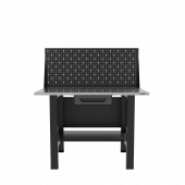 Верстак бестумбовый с ящиком и экраном, серый/ Стол для слесарных работ 1200*700 GAROPT, Gt1200STY1PP.grey