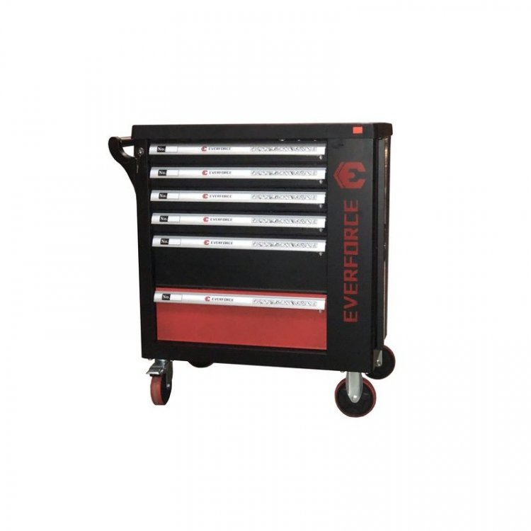 Тележка инструментальная 6-полочная с набором инструментов 154пр(черно-красная)и доп.секцией(780х740х470мм;полки:500х400х65мм-4шт, 500х400х160мм-1шт) Тележка инструментальная 6-полочная с набором инструментов 154пр(черно-красная)и доп.секцией(780х740х470мм;полки:500х400х65мм-4шт, 500х400х160мм-1шт)