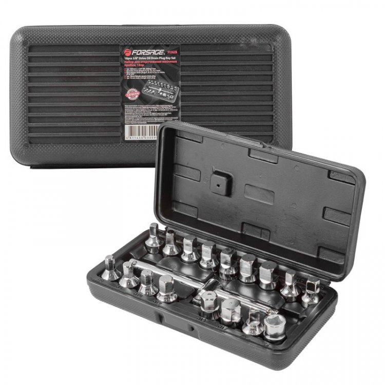 Набор инструментов для масляных пробок 3/8"18пр.(квадрат: 7,8,10-14мм,5/16",3/8";Н:8,9,10,12,14,17мм,треугольник 10мм,внутр.квадрат10мм)в кейсе Набор инструментов для масляных пробок 3/8"18пр.(квадрат: 7,8,10-14мм,5/16",3/8";Н:8,9,10,12,14,17мм,треугольник 10мм,внутр.квадрат10мм)в кейсе