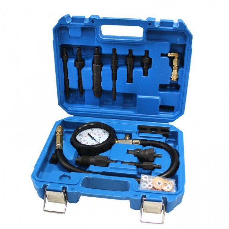 Тестер компрессии дизельного двигателя (0-70 bar) 15пр., в кейсе