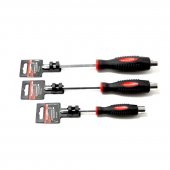 Отвертка крестовая силовая магнитная под ключ "Profi" S2 PH1.0х75мм, на пластиковом держателе