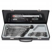 Набор ключей комбинированных трещоточных, 13пр. (8,10-19,21,22мм),в металлическом кейсе Набор ключей комбинированных трещоточных, 13пр. (8,10-19,21,22мм),в металлическом кейсе