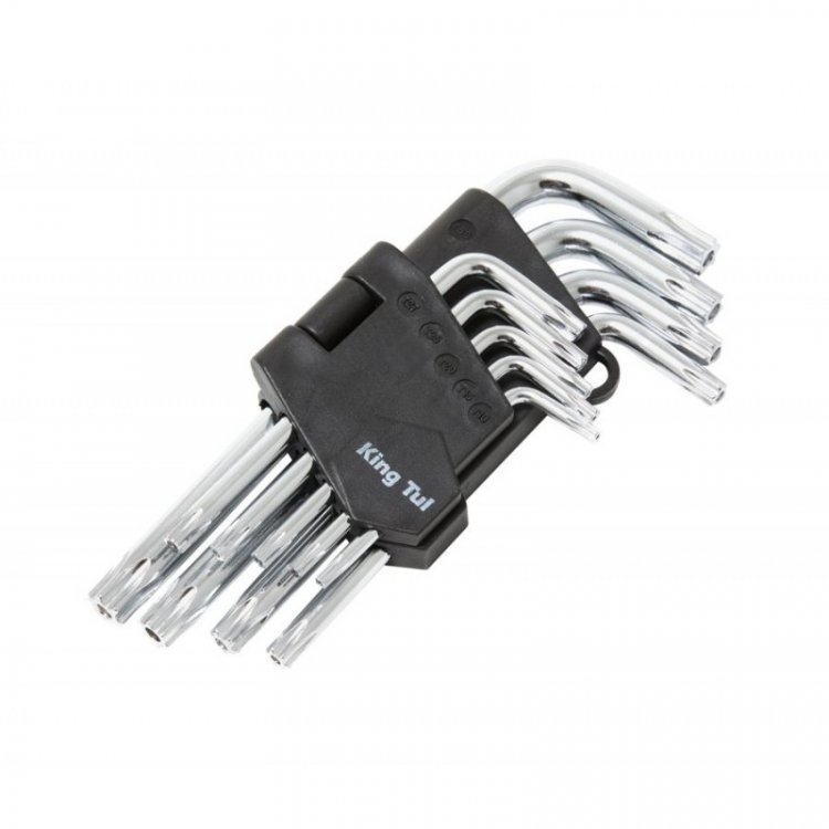 Набор ключей Г-образных TORX с отверстием, 9пр. (Т10,Т15,Т20,Т25,Т27,Т30,Т40,Т45,Т50), в блистере