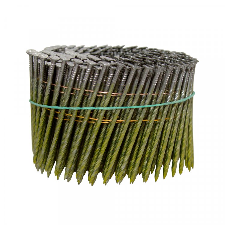 Гвоздь барабанный c винтовой накаткой AERO 2,8х80мм [лента 250 шт]  - Крепеж забивается с помощью пневматического нейлера марки FoxWeld AERO C90 - время на монтаж мягкой кровли сокращается более чем в 3 раза. (арт. 6782)