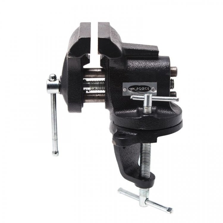 Тиски настольные поворотные 3"-75мм (крепление "струбцина") Тиски настольные поворотные 3"-75мм (крепление "струбцина")