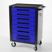 Тележка инструментальная Garopt 7 ящиков СИНЯЯ, центральный замок, увеличенные колеса, доводчики, GAROPT Серия "High", высота 1040мм Тележка инструментальная Garopt 7 ящиков СИНЯЯ, центральный замок, увеличенные колеса, доводчики, GAROPT Серия "High", высота 1040мм