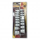 Набор головок 18пр. 1/2" 6-гр. (8-19,21,22,24,27,30,32мм),на металлической планке Набор головок 18пр. 1/2" 6-гр. (8-19,21,22,24,27,30,32мм),на металлической планке