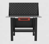 Верстак бестумбовый с ящиком и экраном, красный/ Стол для слесарных работ 1200*700 GAROPT, Gt1200STY1PP.red