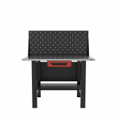 Верстак бестумбовый с ящиком и экраном, красный/ Стол для слесарных работ 1200*700 GAROPT, Gt1200STY1PP.red