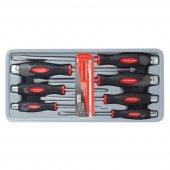Набор отверток силовых магнитных "Profi" S2, 7пр.(PH:1x80,2х100,3х150мм; SL: 5.5х125, 6.5х150, 8х150, 10x200мм)в лотке