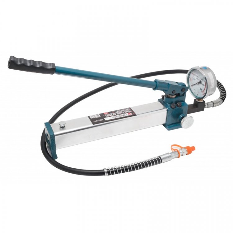 Насос гидравлический усиленный с манометром 10т (объем масла - 0.5л, давление - 630 bar ) Насос гидравлический усиленный с манометром 10т (объем масла - 0.5л, давление - 630 bar )