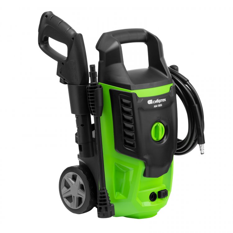 Моечная машина высокого давления АМ-1800, 1800 Вт, 140 бар, 350 л/ч, колесная// Сибртех Моечная машина высокого давления АМ-1800, 1800 Вт, 140 бар, 350 л/ч, колесная// Сибртех