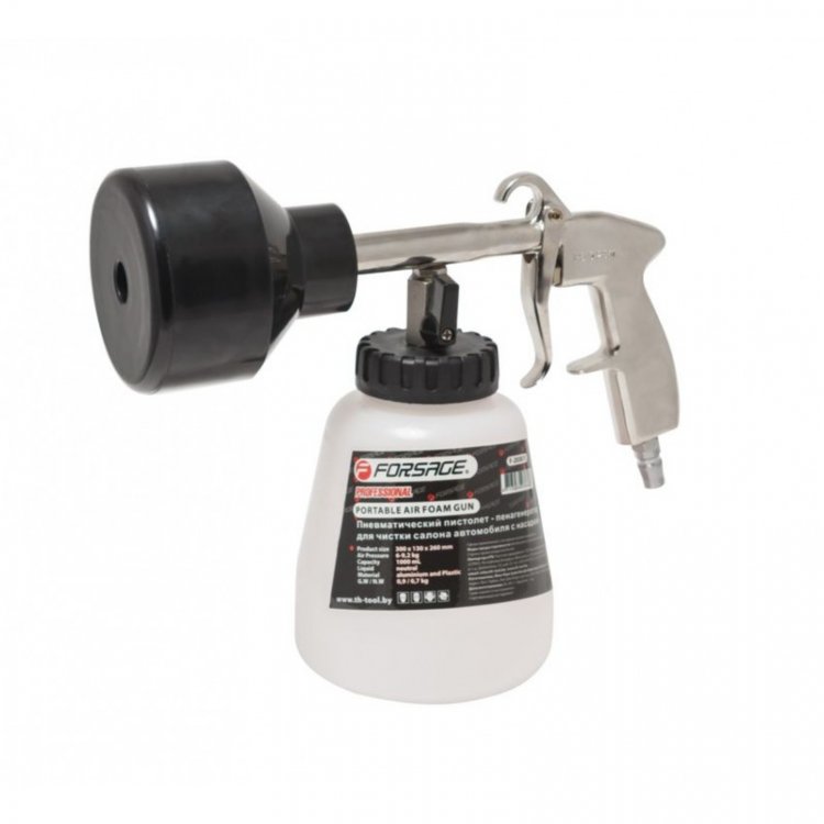 Пистолет пневматический "Tornado"  для химчистки салона а/м с емкостью 1л и насадкой-пеногенератором