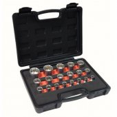 Набор головок "универсальный профиль" 19пр.,1/2" (8-22,24,27,30,32мм), вкейсе "Premium" Набор головок "универсальный профиль" 19пр.,1/2" (8-22,24,27,30,32мм), вкейсе "Premium"