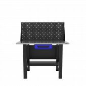 Верстак бестумбовый с ящиком и экраном, синий/ Стол для слесарных работ 1200*700 GAROPT, Gt1200STY1PP.blue