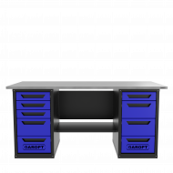 Верстак двухтумбовый 4 ящиков /5 ящиков 1800*700 синий GAROPT, GT1800Y4Y5.blue