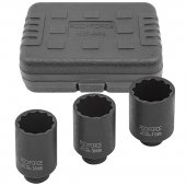 Набор головок ударных глубоких 3пр.1/2" (12-гр.) в кейсе Набор головок ударных глубоких 3пр.1/2" (12-гр.) в кейсе