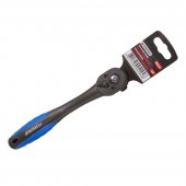 Трещотка реверсивная с изгибом в пластиковом антикорозийном корпусе 3/8"(L-200мм, 72зуб)