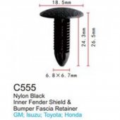 Клипса для крепления внутренней обшивки а/м Тойота пластиковая (100шт/уп.) Клипса для крепления внутренней обшивки а/м Тойота пластиковая (100шт/уп.)