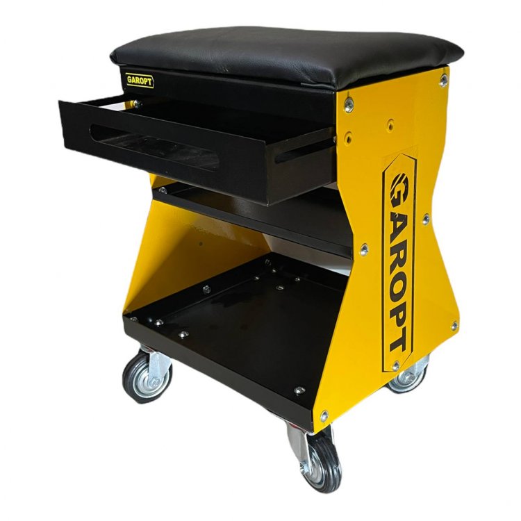 Стул / сиденье автослесаря GAROPT желтый Стул / сиденье автослесаря GAROPT желтый