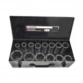 Набор головок ударных глубоких 14пр. 1" (22,24,27,30,32,33,34,36,38,40,41,46,50,55,60) в метал.кейсе Набор головок ударных глубоких 14пр. 1" (22,24,27,30,32,33,34,36,38,40,41,46,50,55,60) в метал.кейсе