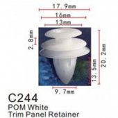 Клипса для крепления внутренней обшивки а/м Митсубиси пластиковая (100шт/уп.)