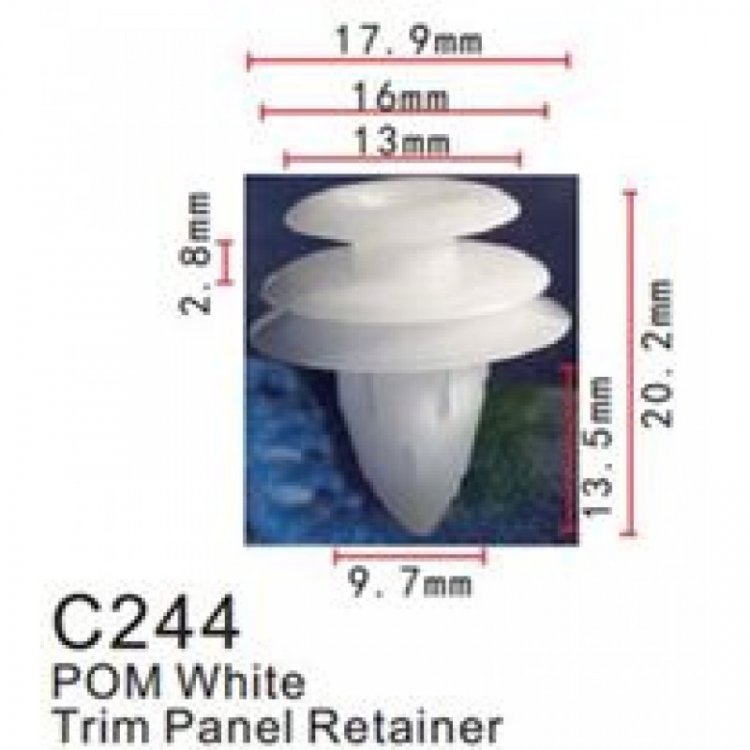Клипса для крепления внутренней обшивки а/м Митсубиси пластиковая (100шт/уп.)
