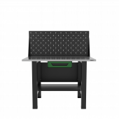 Верстак бестумбовый с ящиком и экраном, зеленый/ Стол для слесарных работ 1200*700 GAROPT, Gt1200STY1PP.green