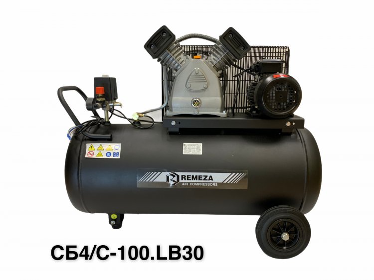 Компрессор поршневой 100.LB30 REMEZA (Белоруссия): 420 л/мин., 10 бар ...