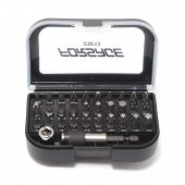 1/4" набор бит с битодержателем и адаптером 1/4"Hex(F)-1/4"Sq(F) 32пр.- 25ммL