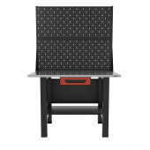 Верстак бестумбовый с ящиком и двумя экранами, красный/ Стол для слесарных работ 1200*700 GAROPT, Gt1200STY1PP2.red