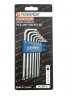 Набор ключей TORX Г-образных длинных, 7пр.(Т10,Т15,Т20,Т25,Т27,Т30,Т40) в пластиковом держателе