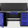 Верстак двухтумбовый дверь/5 ящиков с экраном и ящиком, синий 1800*700 Garopt, GT1800DY1Y5PP.blue Верстак двухтумбовый дверь/5 ящиков с экраном и ящиком, синий 1800*700 Garopt, GT1800DY1Y5PP.blue