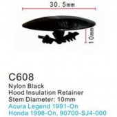 Клипса для крепления внутренней обшивки а/м Хендай/ Хонда пластиковая (100шт/уп.) Клипса для крепления внутренней обшивки а/м Хендай/ Хонда пластиковая (100шт/уп.)