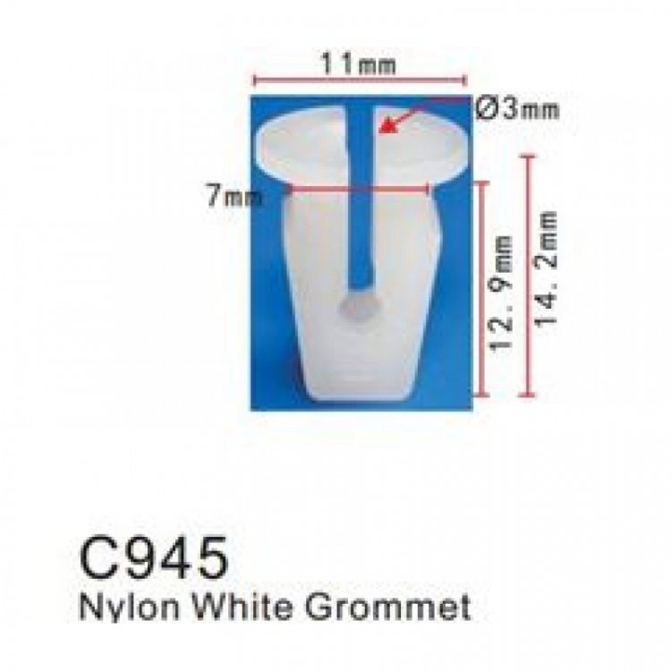 Клипса для крепления внутренней обшивки а/м Ягуар/ европейских а/м пластиковая (100шт/уп.)