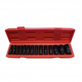 Набор головок ударных глубоких 14 пр., 1/2" ( 11-15, 17-19, 21, 22, 24, 27, 30, 32мм), в кейсе