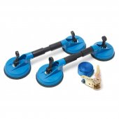 Набор съемников стекол 60кг. 3пр. (стеклодомкрат двухзажимной плавающий - 2шт, стяжка груза с трещоткой)