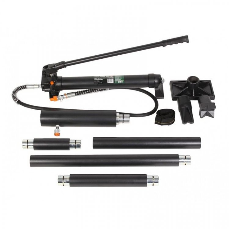 Цилиндр гидравлический 20т в комплекте с насосом, удлинителями и надставками Цилиндр гидравлический 20т в комплекте с насосом, удлинителями и надставками