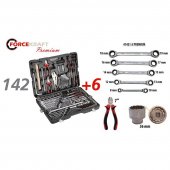 Набор инструментов 142+6пр. 1/4''3/8''1/2''(6-гран.)(4-36мм, 27,30,32,36-12гр.)+(ключи трещоточные:8х10,12х13,14х15,16х17,18х19мм, бокорезы-7'') Набор инструментов 142+6пр. 1/4''3/8''1/2''(6-гран.)(4-36мм, 27,30,32,36-12гр.)+(ключи трещоточные:8х10,12х13,14х15,16х17,18х19мм, бокорезы-7'')