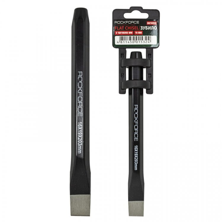 Зубило с шестигранным основанием 19мм (L-203мм),на пластиковом держателе