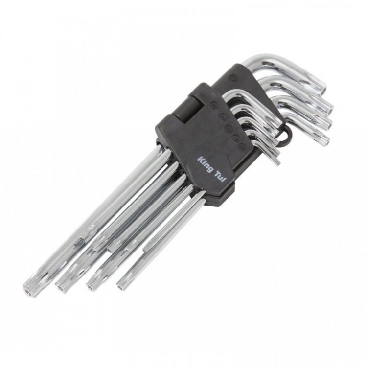 Набор ключей Г-образных TORX с отверстием длинных, 9пр. (Т10,Т15,Т20,Т25,Т27,Т30,Т40,Т45,Т50), в блистере