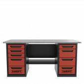 Верстак двухтумбовый 4 ящиков /5 ящиков 1800*700 красный GAROPT, GT1800Y4Y5.red