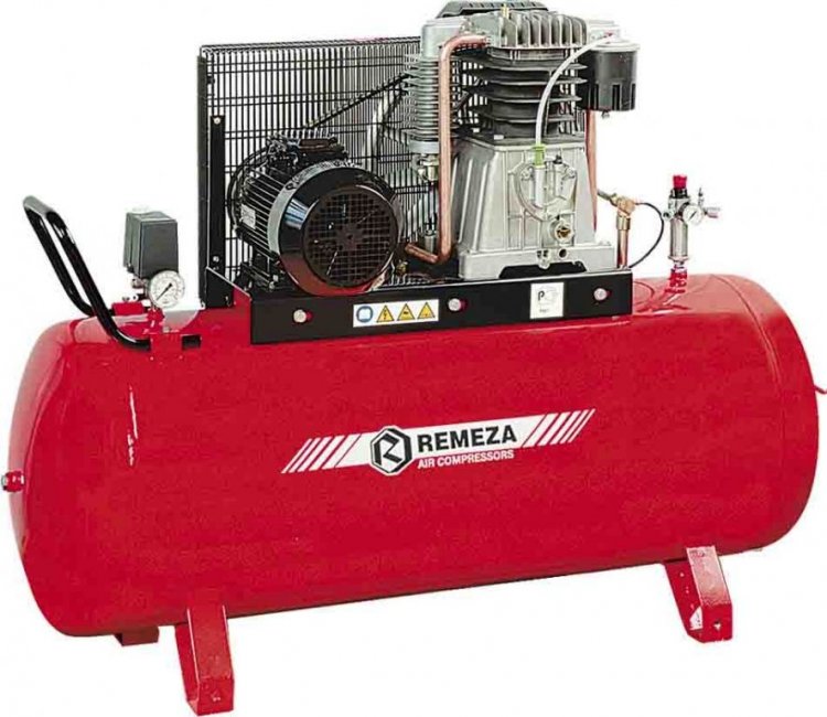 Компрессор поршневой серии FIAC 100.AB858 REMEZA (Белоруссия): 850 л/мин., 10 бар, ресивер 100 л., 5,5 кВт, 380В, габариты без упак. 1150х550х1125 мм, 125 кг.