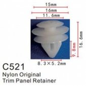 Клипса для крепления внутренней обшивки а/м универсальная пластиковая (100шт/уп.) Клипса для крепления внутренней обшивки а/м универсальная пластиковая (100шт/уп.)