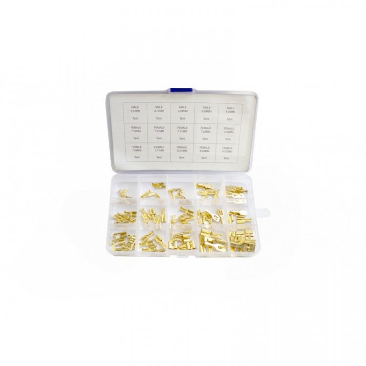 Коннекторы обжимные для электропроводки, 75пр. Коннекторы обжимные для электропроводки, 75пр.