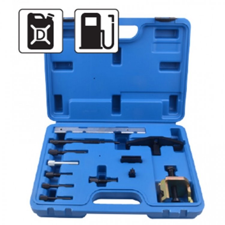 Набор фиксаторов для обслуживания двигателей Ford, Mazda, 12пр. (1.25, 1.4, 1.6, 1.8, 1.8TDI/TDCI, 2.0, 2.3 16V), в кейсе